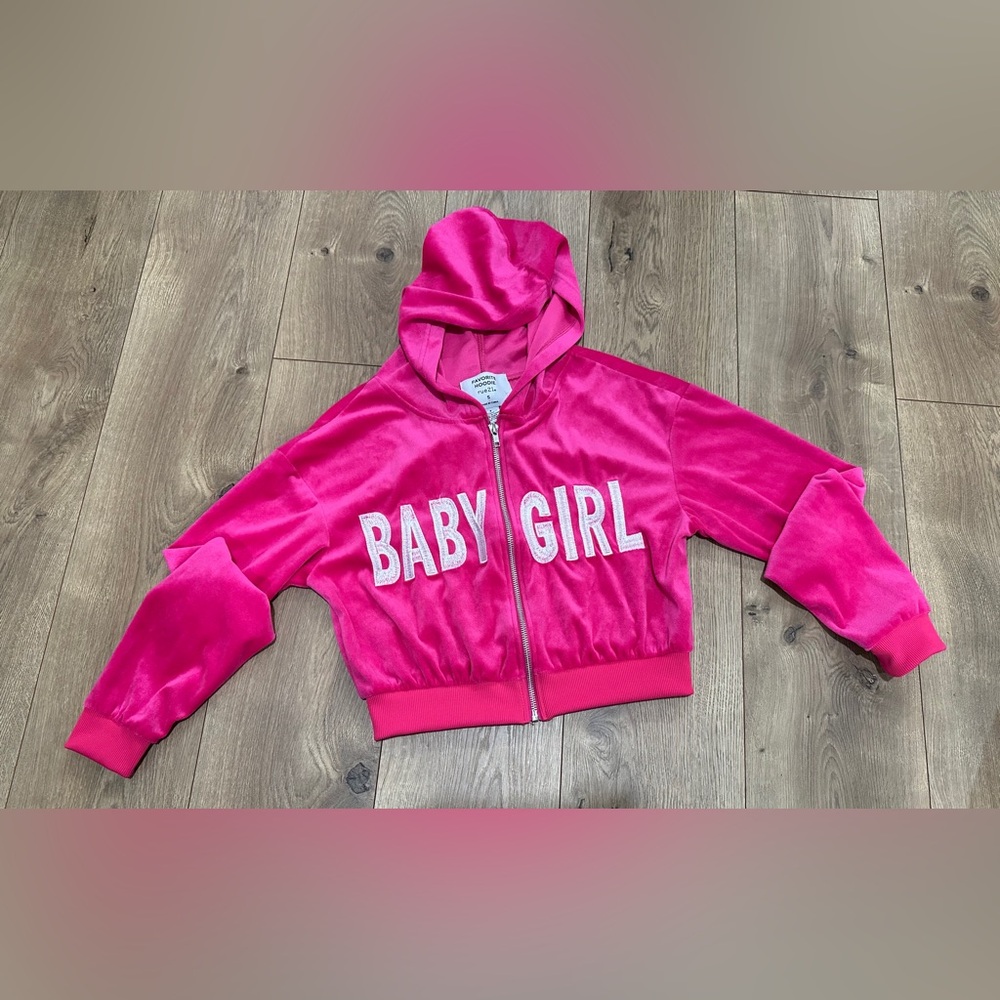 Y2K Rue21 Vibrant Pink Baby Girl Hoodie